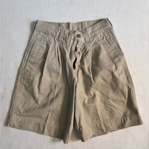 Vintage Dockers Boys size 12 Beige Cargo Khaki Pleated Shorts